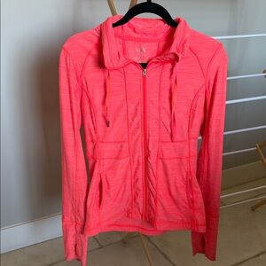 Lukka Vibrant Coral lightweight zip up jacket